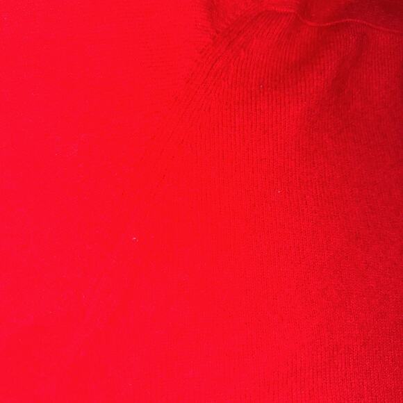 Vintage McGeorge of Dumfries Lambswool Sweater V Neck Red XL 22x25 Distressed - Picture 8 of 11